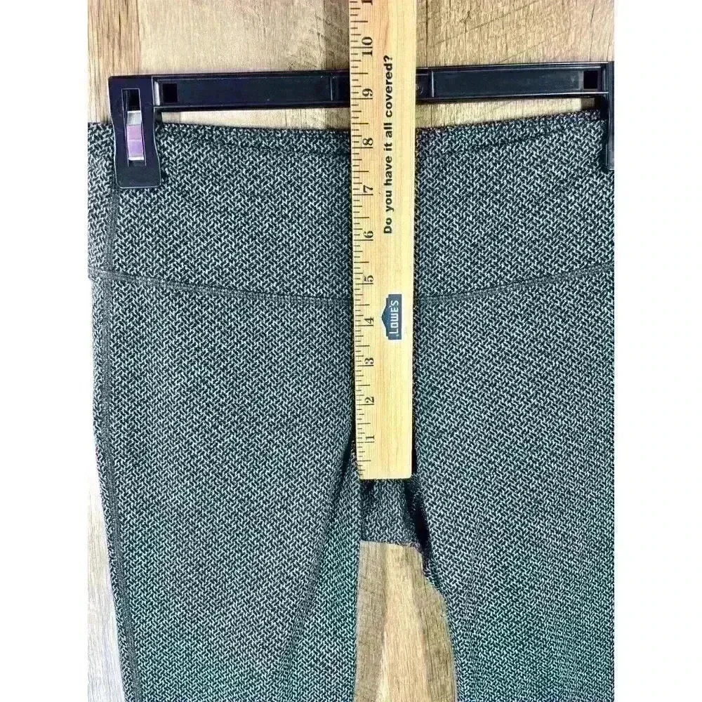 Athleta Sz Small Chaturanga Legging Herringbone Yoga Textured Gray Cropped - Picture 9 of 10